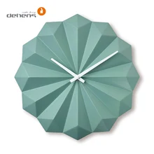 Unibody Plastic Wall Clock Quartz Movement Unique Modern Simple Custom Design Living Room Mint Green Silent Needle Home