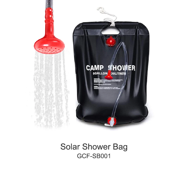 Garida In Stock Hot Custom 20l Portable Camping Shower Solar Water