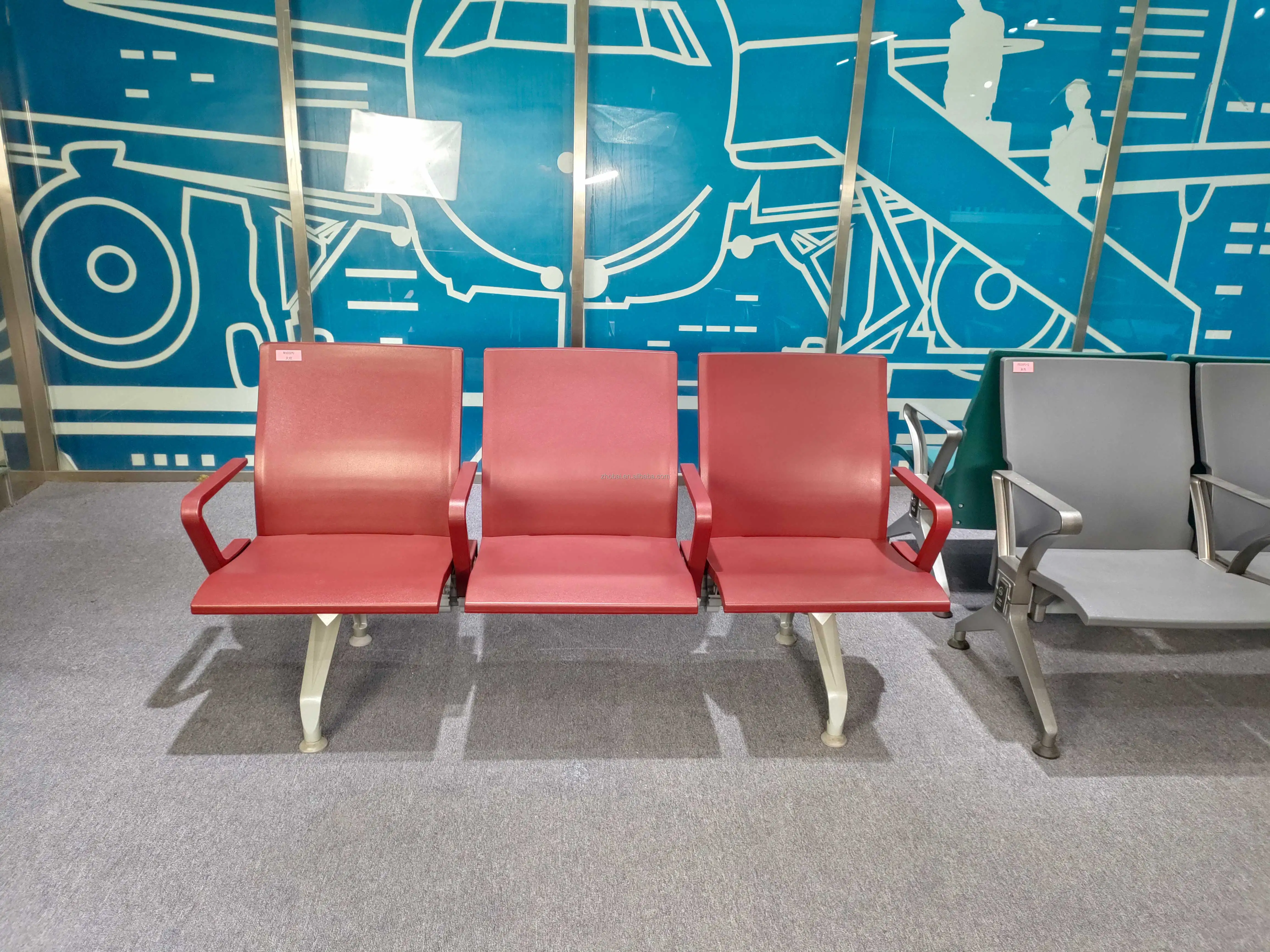Customized High Quality 3 Seat Modern Commercial PU Hospital Waiting Chairs School Gym Public Areas Chair 5-Year Warranty 4