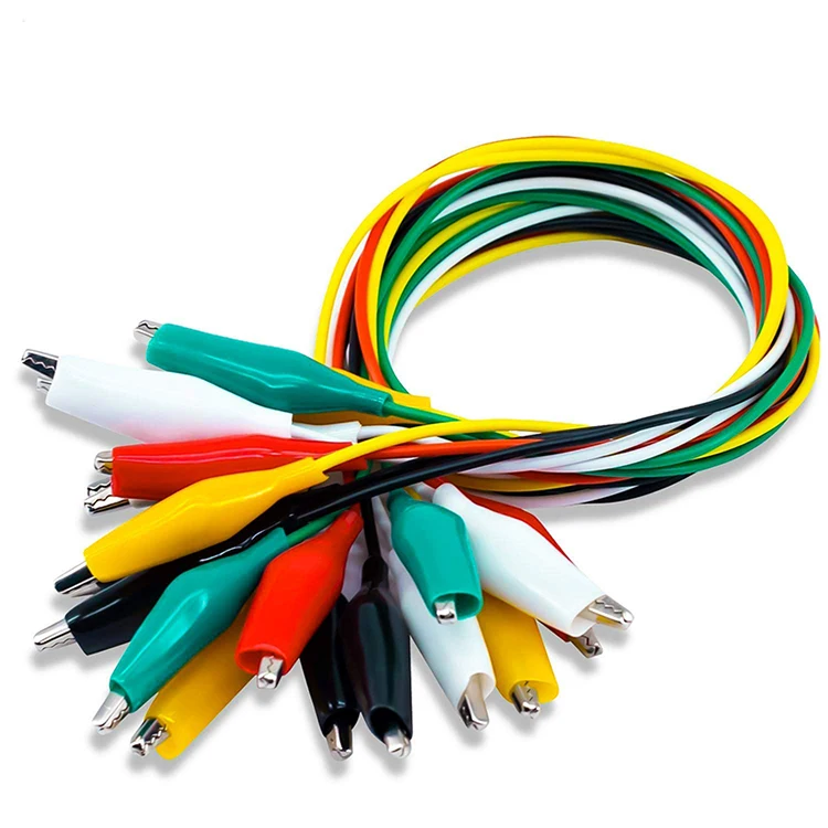 Goochain 5 цветов 10 шт. Двусторонняя крокодил кабель защищенный зажим «крокодил» Измерительный