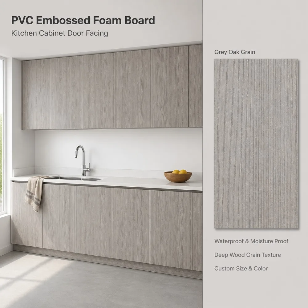 Fabrikdirekt PVC-prägierte Platte, 5–30 mm, wasserdicht, holzoptisch, Celuka-Platte für Schränke, Möbel und Wandverkleidungen