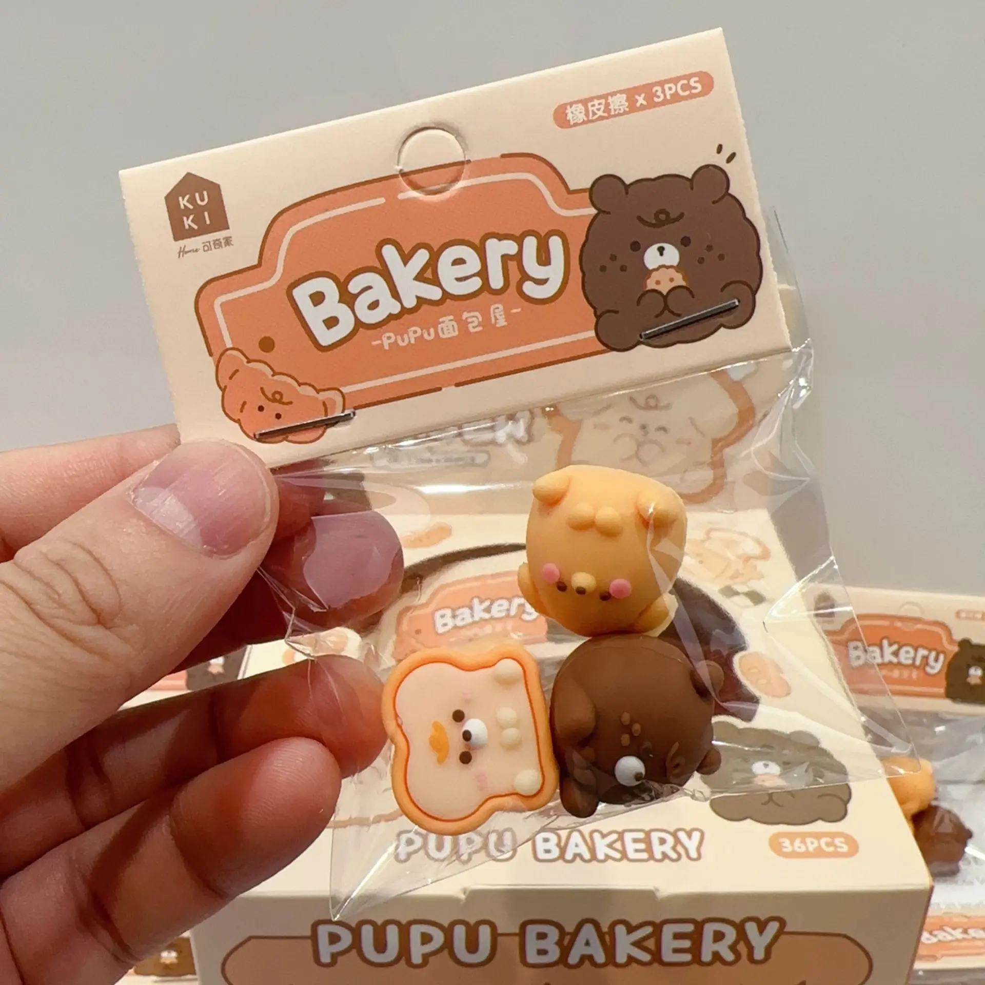 Capybara Eraser Set Student Cute Cheese Bear Eraser Set 3d Cherry ...