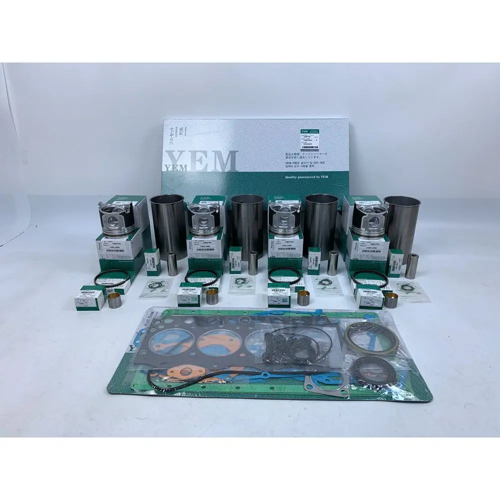 V4300 Rebuild Kit With Head Gasket Set Piston Ring Liner for Kubota Industrial Engines