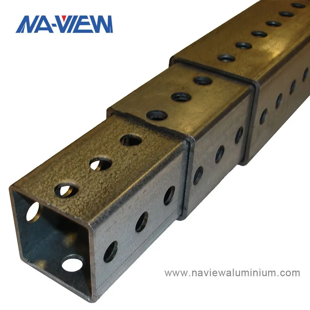 Heavy Wall Spring Loaded Telescoping Aluminum Alloy Square Tubing Pipe Customizable Tube Assembly Connectors Extrusion