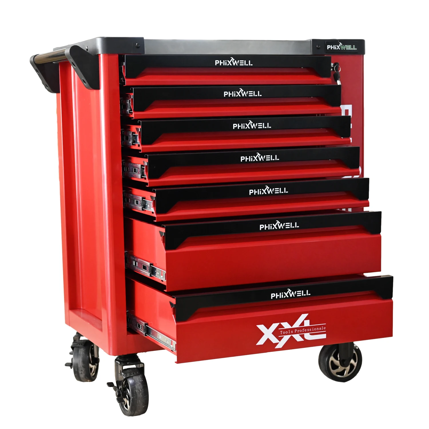 PHIXWELL 7 Drawer Heavy Duty Stainless Steel Tool Cabinet Workshop