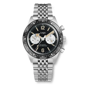 OEM Customized logo High Quality 40MM Super Luminous Japan VK64 Multi-function Quartz Watches High-end Luxury ODM Watches