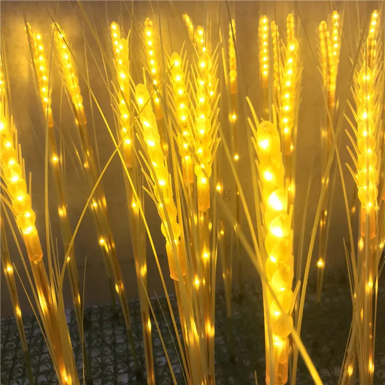 Outdoor Simulation Wheat Ears Led Wheat Light Lamp Stand Artificial Wheat Lamp for Pathway Landscape Night Lights