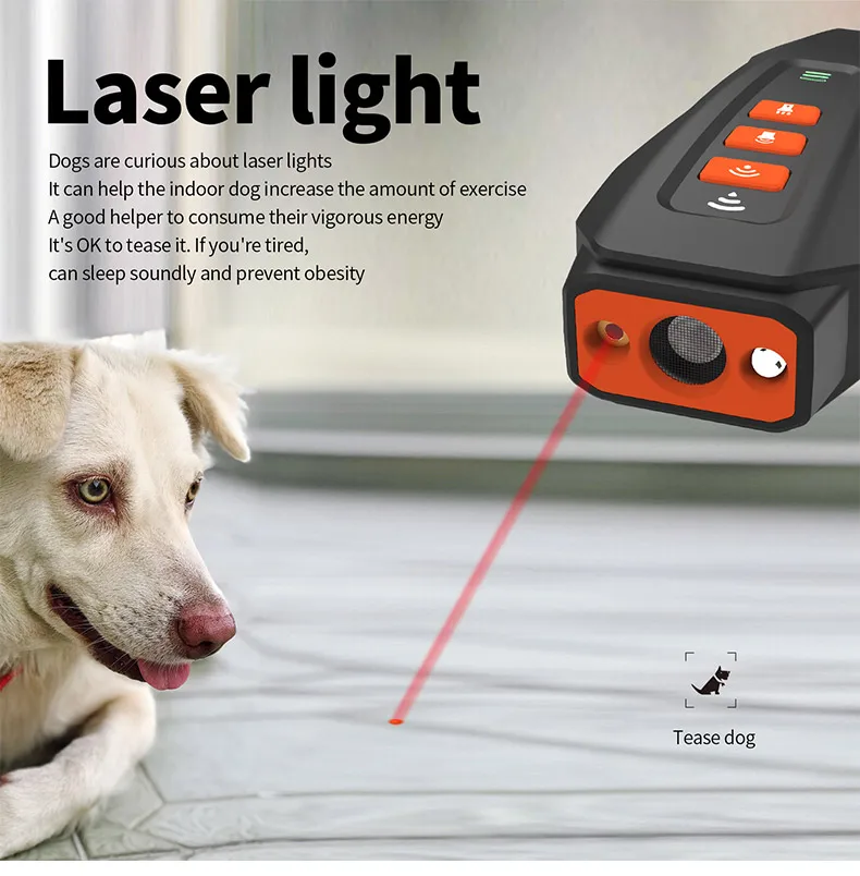 NEW Rechargeable 3 mode 1200mah Dog Bark Deterrent Outdoor Sonic+Laser Repellent Professional Anti Barking Device details