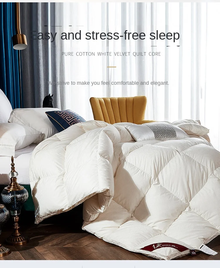 240x220cm 160 Goose Fluffy Quilts Thickened 95 White Winter Quilts 98