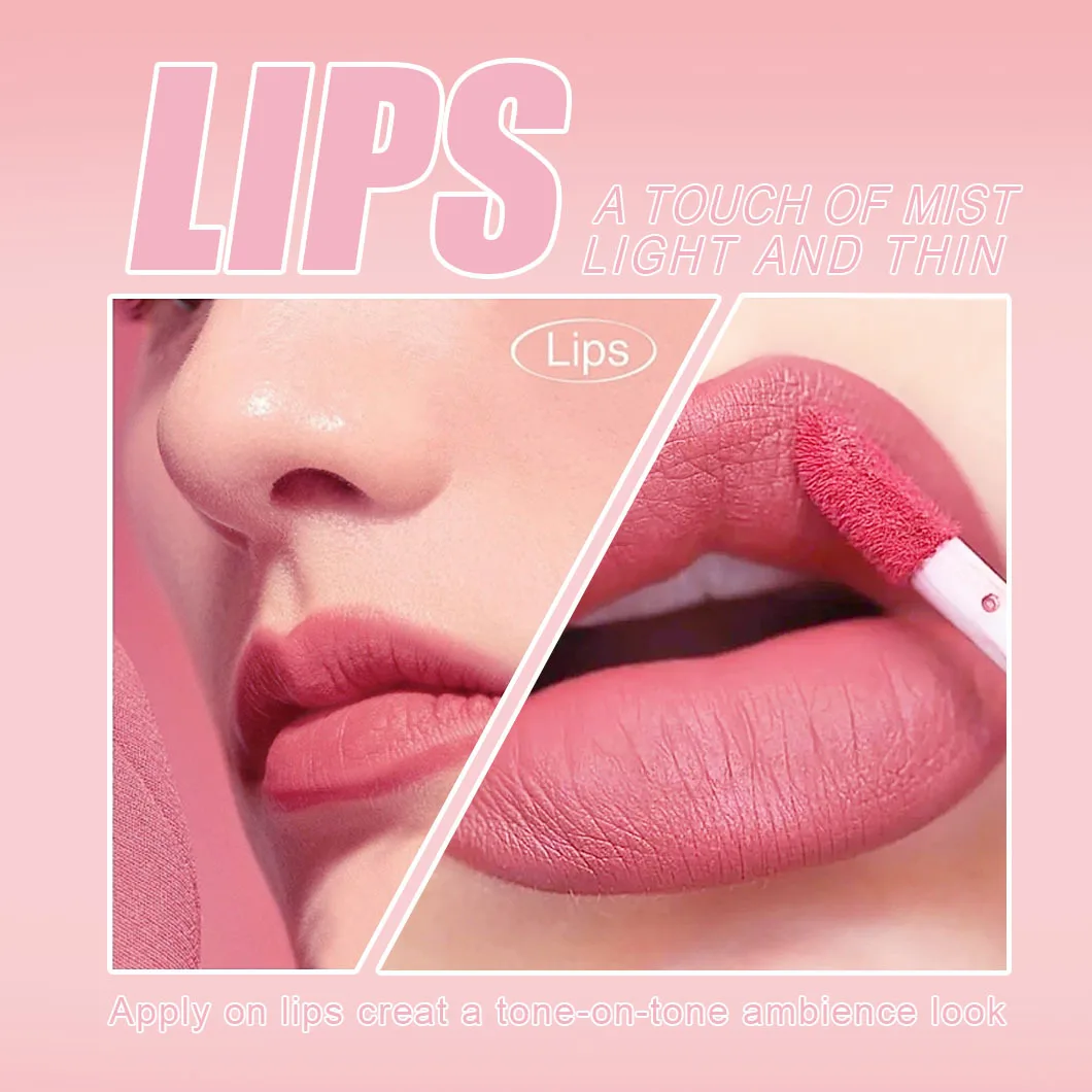 Low MOQ Nude Matte Lipstick 12 Colors Sex Red Long Wearing Kiss-proof Liquid Lipstick Private Label