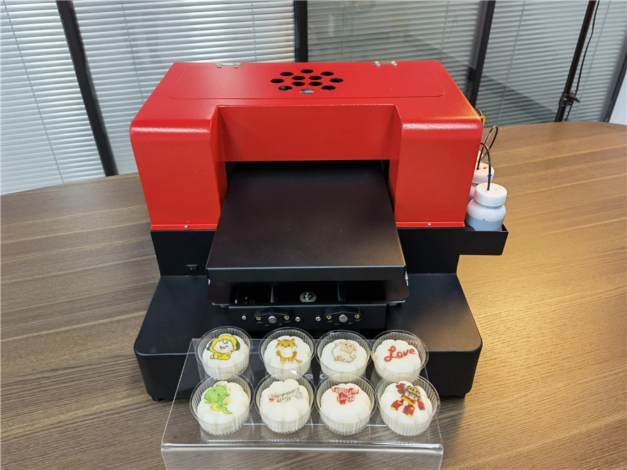 Automatic Colorful Inkjet Printers For Food 3d Food Cake Coffee Printer