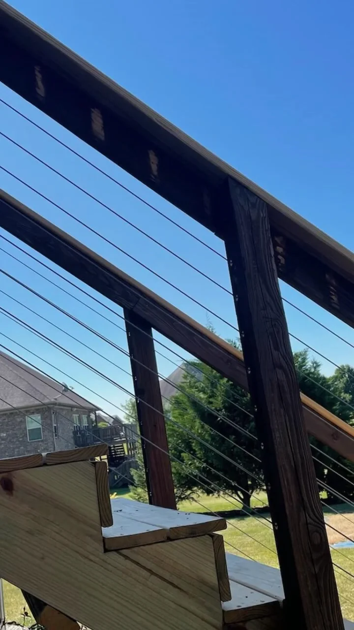 Stainless Steel Staircase Cable Railing Post Brushed Cable Railing Kit