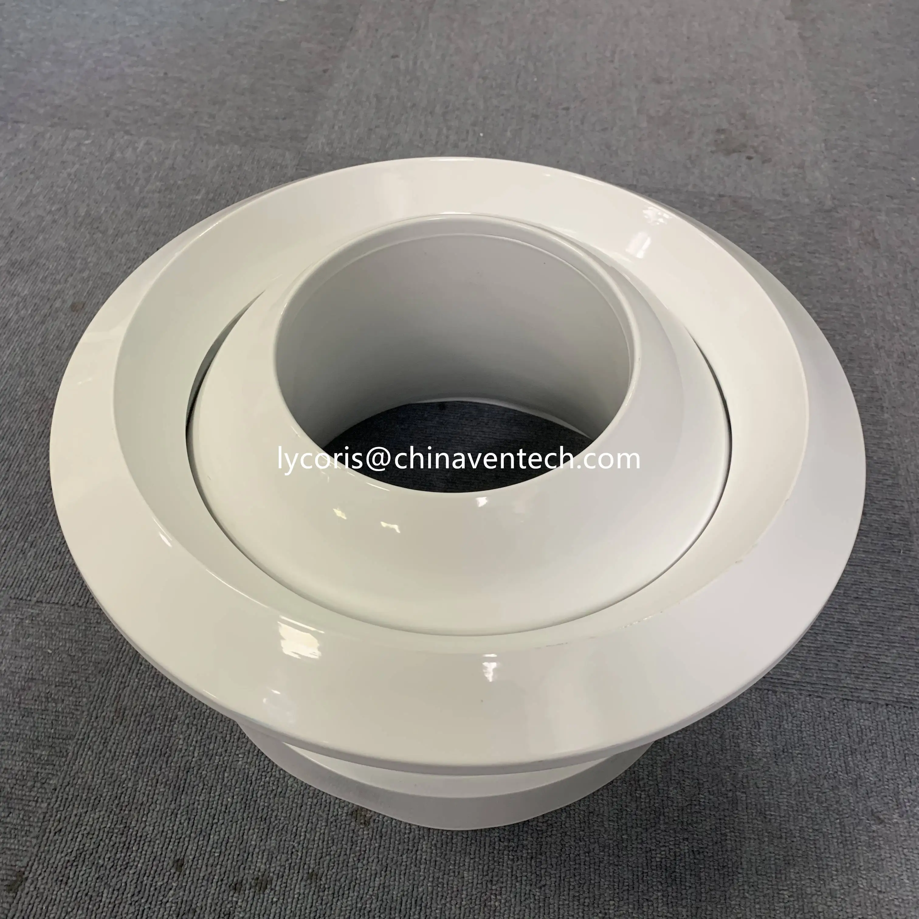 HVAC air louver ventilation aluminum jet nozzle diffuser round air outlet ceiling diffuser with damper optional