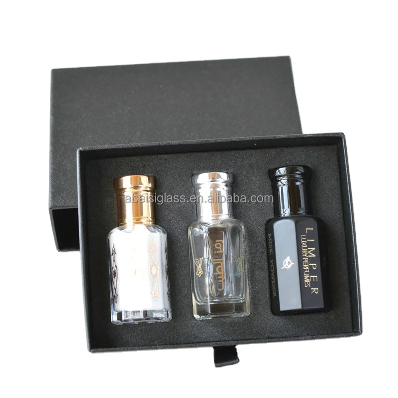 6 Pack 30ml / 1 Oz Black Assorted Refillable Perfume Bottle