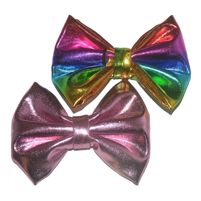 MIO 4 дюйма Лидер продаж аксессуары для галстука-бабочки волос шпильки блестящая ткань только бант 16 видов цветов оптом