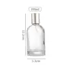 Transparent bottle with silver cap