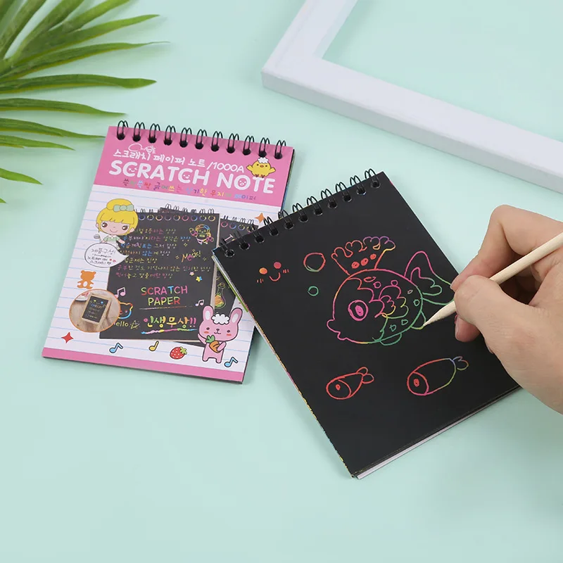 Creative Diy Children's Scratch Painting Colorful Students Fun Scratch