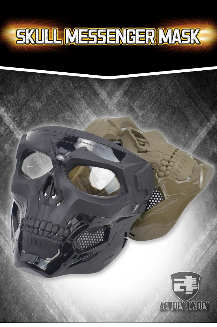 Actionunion Skeleton Ghost Mask Messenger Full Face Tactical Protective Skull Mask For Fast