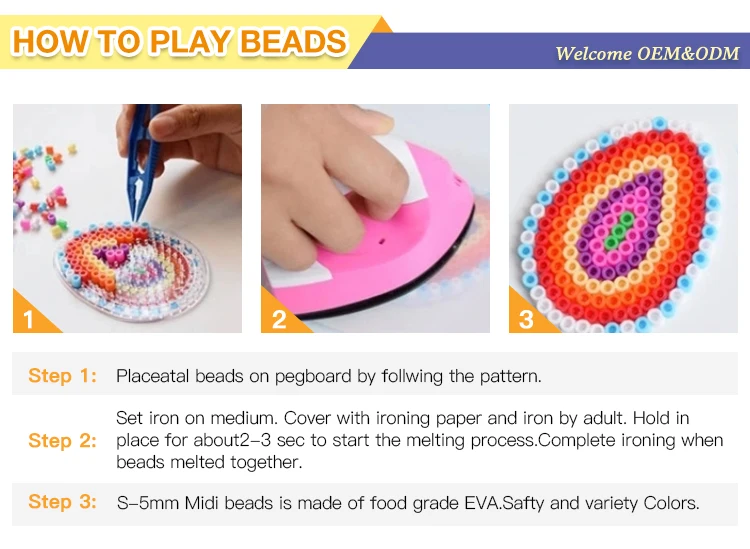 Hot Selling Diy Hama Perler Beads Kids Educational Toys Cuentas Diy