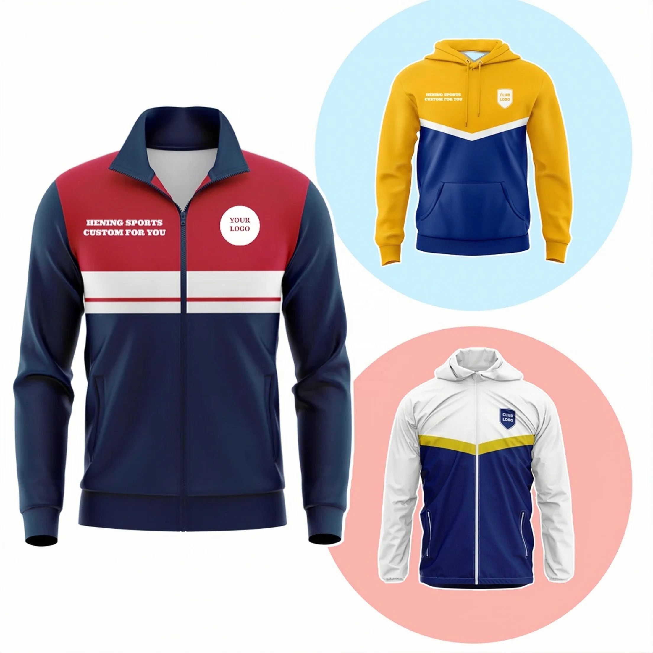 Men's Winter Jackets by HENING Soft Shell Custom Colors