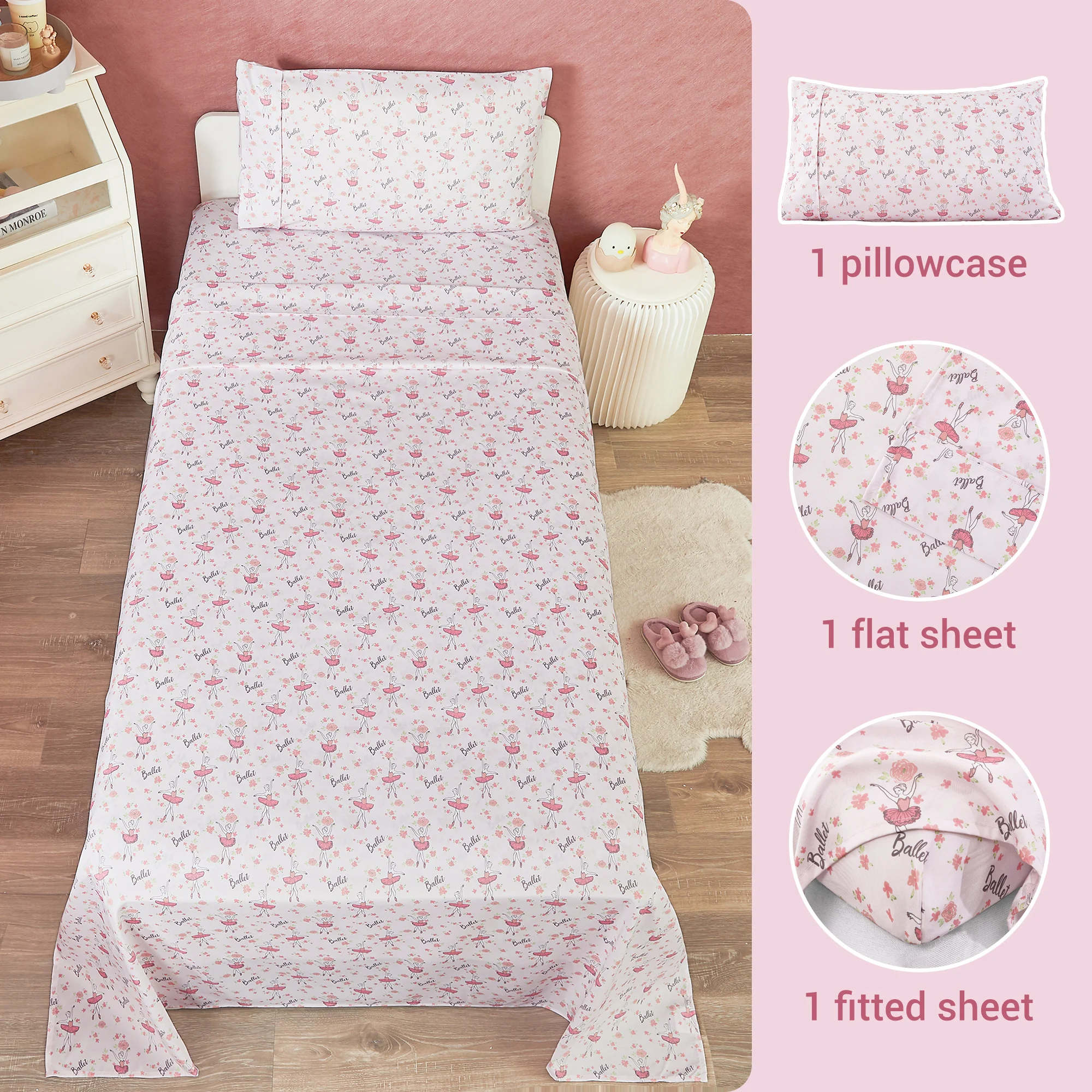 Wholesale Aoyatex Kids 4 Piece Microfiber New Design Bed Sheet Set manufacture