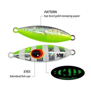 CHEERY Little Bee Deep-Sea Iron Plate Sea Fishing Artificial Hard Bait Slow-Sinking Slow-Rolling Jig 20g-120g Lure – Metal Jig – view 4