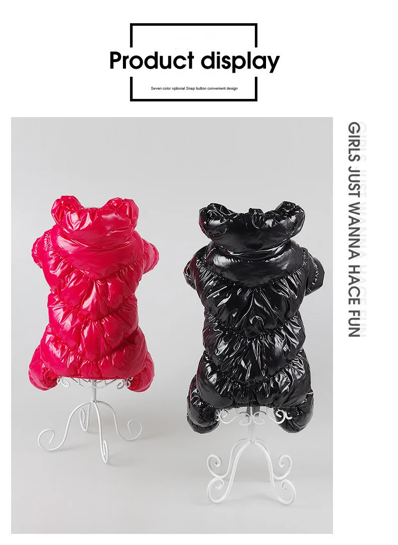 Best Selling Luxury Pet Clothes Dog Coats Wholesale 7 Colors Winter Thick Warm Windproof Pet Jacket For Puppy Teddy P