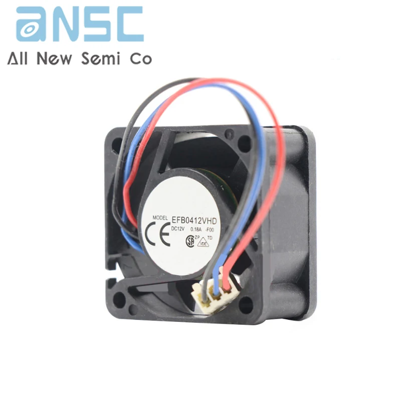 Original Axial Flow Fan EFB0412VHD 40X40X20mm 12V 0.18A 2.16W 9000RPM Industrial DC Frequency Converter Switch Cooling Fan