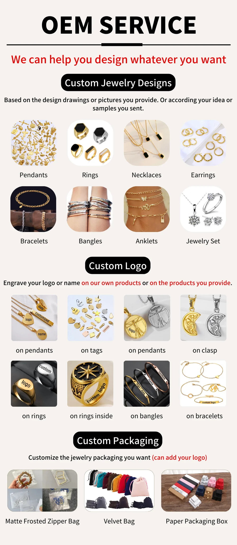 18k Gold Plated Jewelry Laser Engraved Custom Logo Tags Pendant