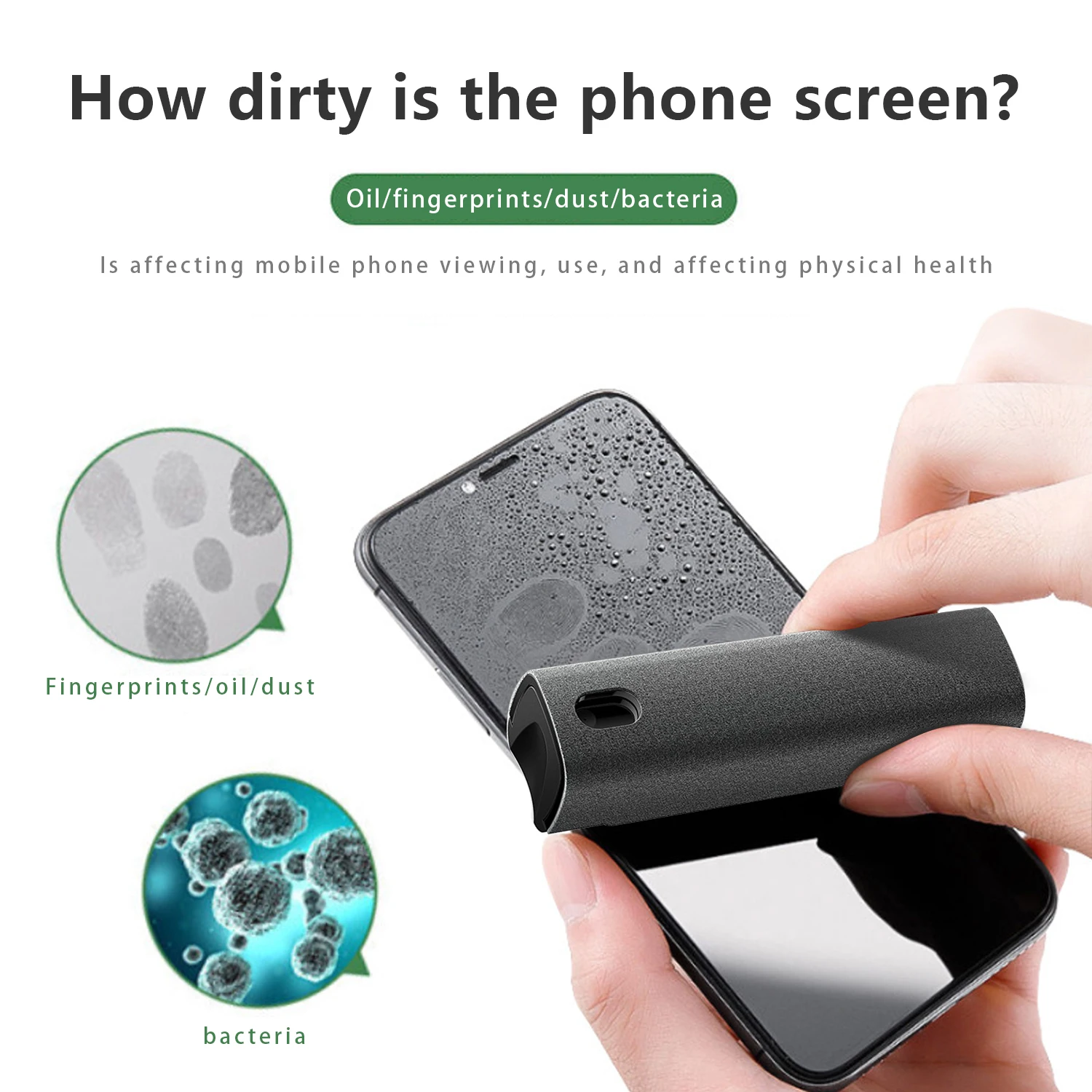 New product screen cleaning for Phone Tablet TV screen Dirt fingerprint and bacteria cleaning for spectacle lenses