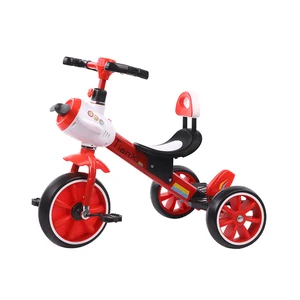 Music-Playing 3-Wheel Pedal Trike for Kids Children's Plastic Airplane Themed Tricycle for Ages 2-4 Years