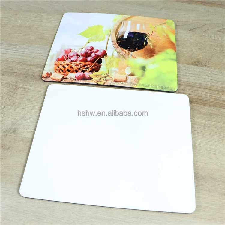 Personalized Custom Printing 19x23cm Place Mat Blank MDF Cork Table Placemats for Sublimation
