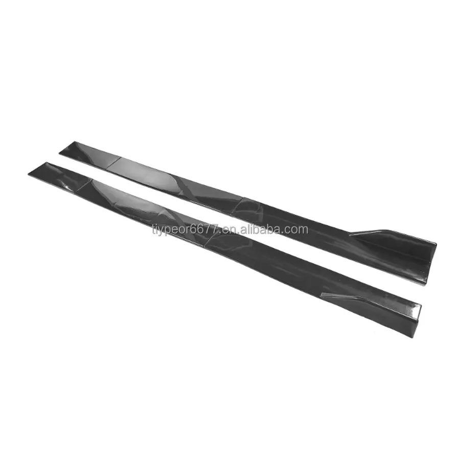 product tiypeor cheap wholesale universal side skirt extension rocker panel splitters lip car auto tuning glossy black side skirts-6