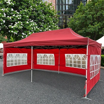 Wholesale Custom Printed Heavy Duty Oxford Gazebo Tent 5m Bay Outdoor Folding Pop-Up Canopy Waterproof Trade Shows Parties