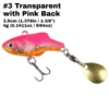 #3 Transparente con Dorso Rosa