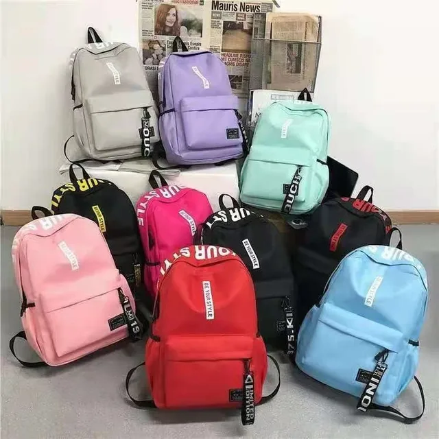 Backpack canvas large capacity students fashion small fresh backpack trend Korean version student schoolbag