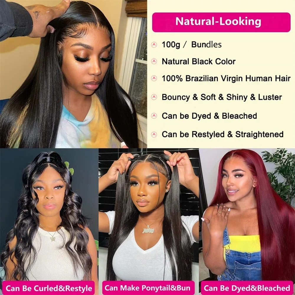12A Glattes Echthaar-Bündel, 100 % unbehandeltes Haar, knochenglatt, Tissage Bresilien-Extensions_voghion.com