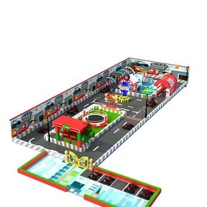 Indoor Exercise Playground Equipment New Custom Design Commerical Racing Car Theme Kids Soft Children Children Playing >6 Years