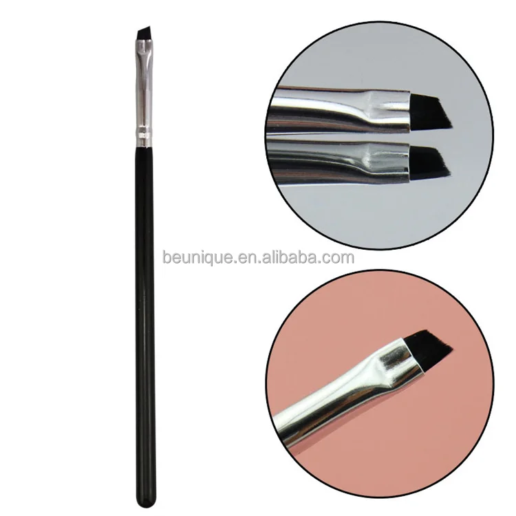 Black Brow Makeup Brush Set Concealer Eyeliner Ultra Thin White Single Private Label Large Flat Concealer Brush For Eyebrows