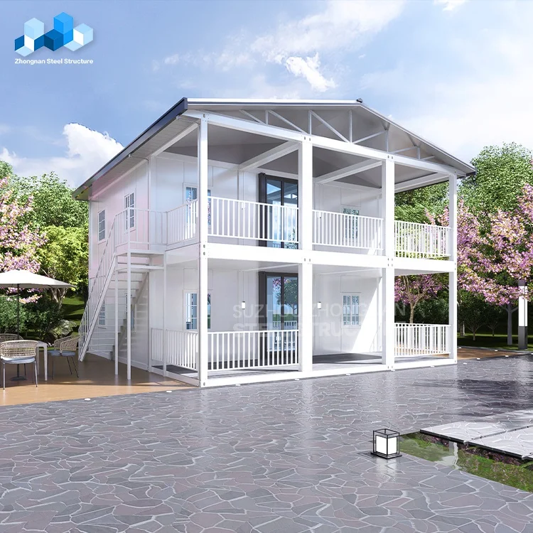 Zhongnan Detachable Modular 20FT1 2 3 4 Bedroom Prefab Houses Modern Container Home  Apartment Wooden Tiny House Villa