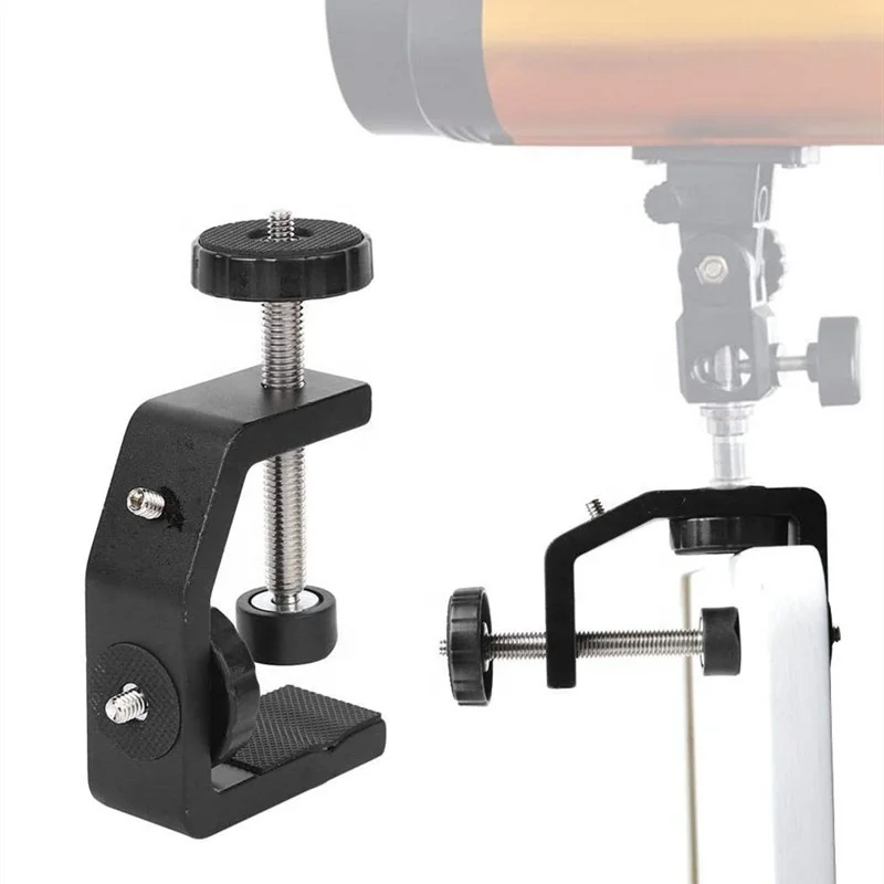 Универсальный Регулируемый винтовой адаптер с резьбовыми отверстиями 1/4 дюйма, сверхмощное металлическое Крепление-зажим для цифровой зеркальной камеры