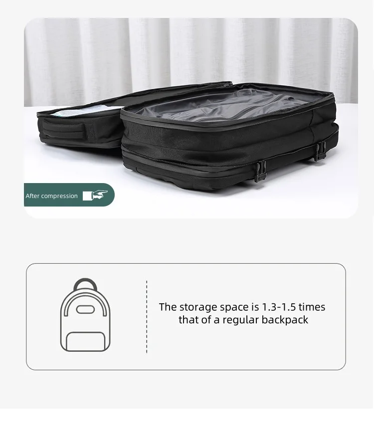 Multifunctional airbag Backpack Men's Large Capacity Vacuum Storage Business Travel Bag Oxford Cloth Waterproof Backpack