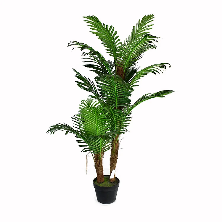 Искусственные зеленые растения пластиковые искусственные пальмы арекса Феникс Пальма с горшком 120 см