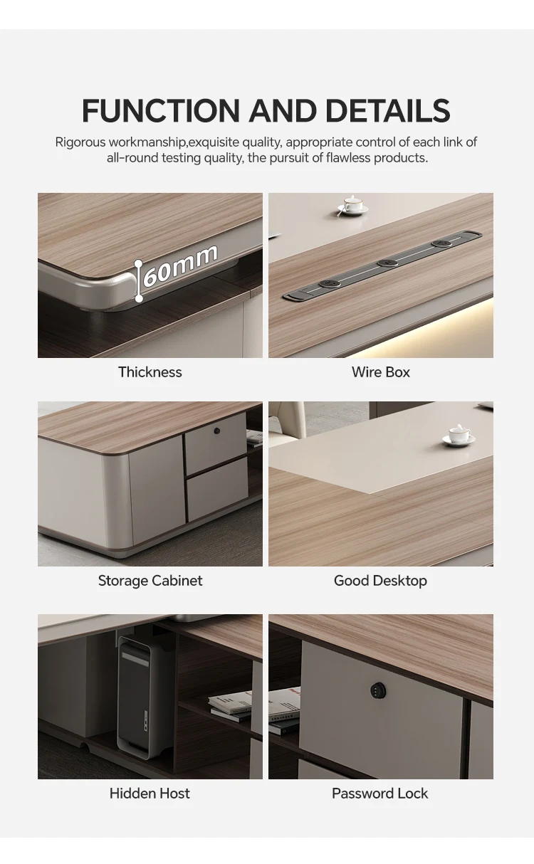 Luxury Modern L Shape Executive Office Furniture