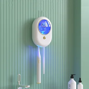 Children Couples Smart Cute Automatic Toothbrush Sterilizer UVC Wall-Mounted Hot Dryer Multi-Purpose Teeth Whitening Accessory
