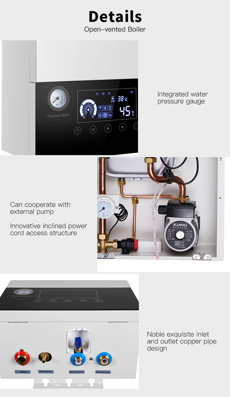 Wall Hung Electric Central Heating System Boiler For Home Underfloor