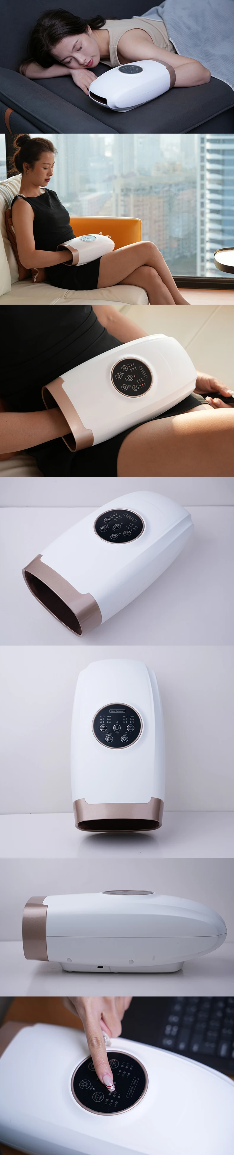 product portable electric cordless 9 speed mini air compression hand massager with heat palm hand massage machine-0
