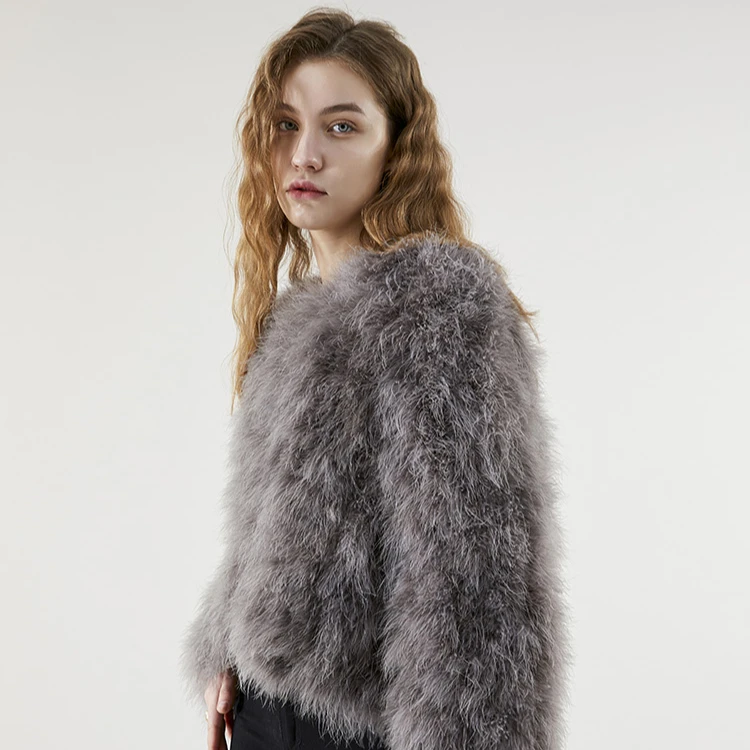 turkey feather jacket