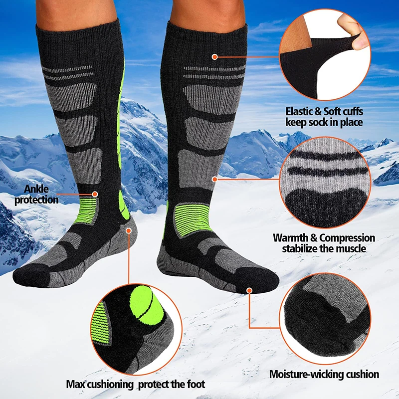 new hiking socks in autumn and winter over-the-knee merino wool socks long ski socks