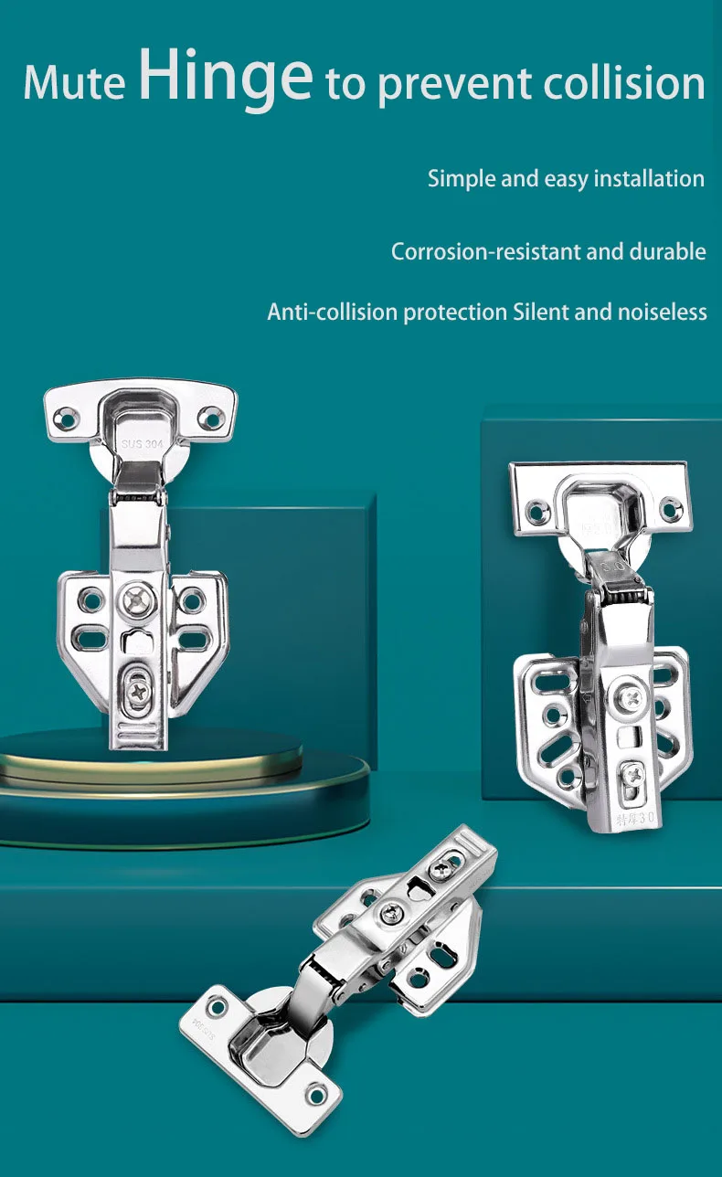 Cheap Prices Furniture Hardware Stainless Steel 3d Adjustable Soft